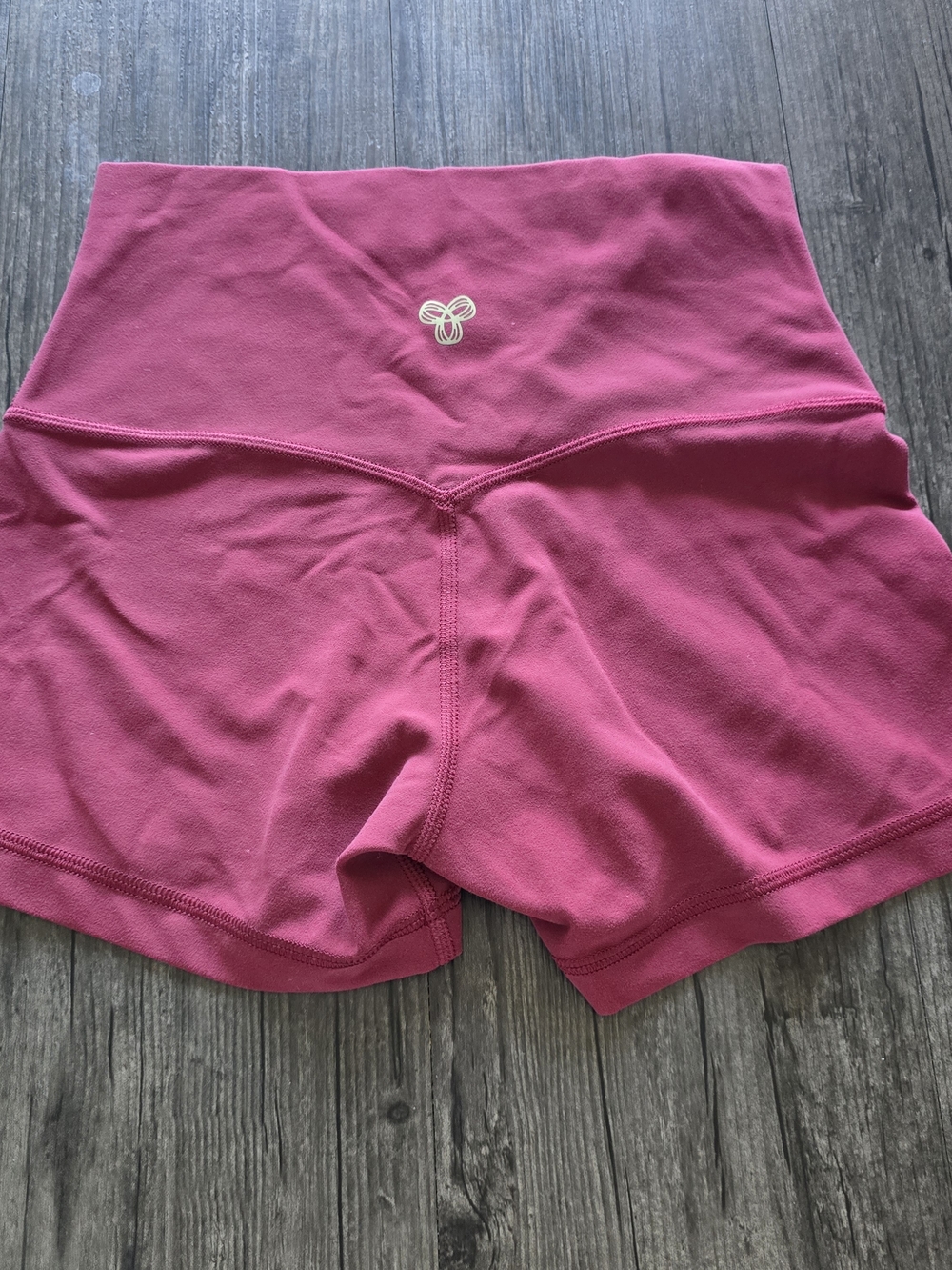 Aritzia Golden Women's Maroon Red High Rise Athletic Activewear Shorts Size 4